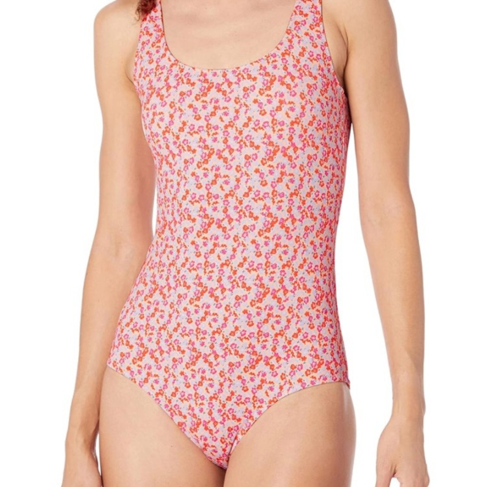 Amazon Essentials Pink Floral Womens Swim Suit